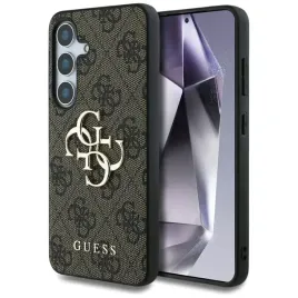 guess-futeral-do-samsung-s25-guhcs25s4gmgbr-4g-pu-big-logo-brazowy