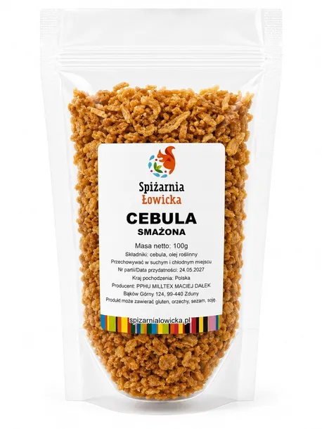 Cebula prażona smażona 100g - wysoka jakość - Spiżarnia Łowicka