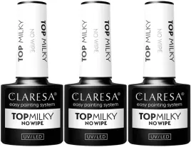 3-x-claresa-top-milky-5g-mleczny-top-hybrydowy-wytrzymala-formula-polysk