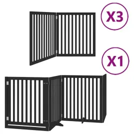 skladana-bramka-dla-psa-z-drzwiami-10-paneli-czarna-800-cm
