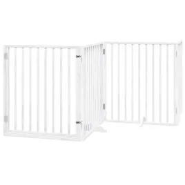 skladana-bramka-dla-psa-z-drzwiami-4-panele-biala-320-cm