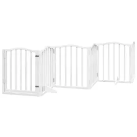 skladana-bramka-dla-psa-z-drzwiami-6-paneli-biala-300-cm