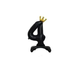balon-foliowy-stojacy-cyfra-4-czarna-z-korona-85-cm