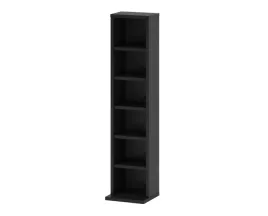 maly-regal-czarny-mat-92-x-21-cm-kompaktowy-waski-regulowane-polki-niski