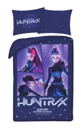 posciel-bawelniana-140x200-k-pop-demon-hunters-granatowa-poszewka-70x90