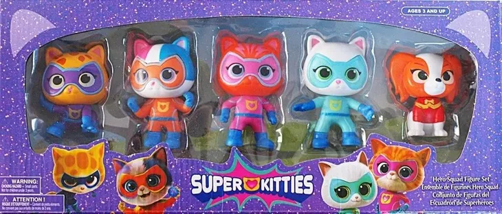 Superkoty super kitties figurek ekipa kotki zestaw 5 figurek