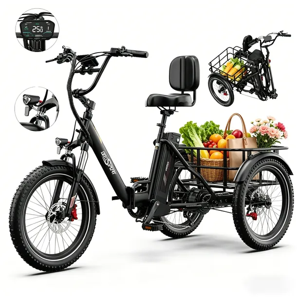 Trójkołowy pojazd elektryczny ONESPORT OT30 Pro 500W 48V 18Ah 25 km/h 90km