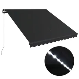 markiza-recznie-zwijana-300x250-cm-antracytowa-z-szarym-stelazem-led