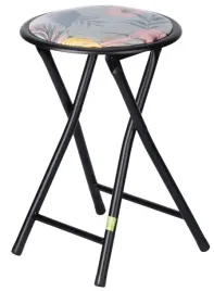 stolek-skladany-30x45-cm-wzor-botaniczny-siedzisko-miekkie
