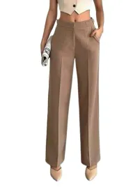 shein-tall-eleganckie-spodnie-damskie-brazowe-proste-z-paskami-xl-1ja
