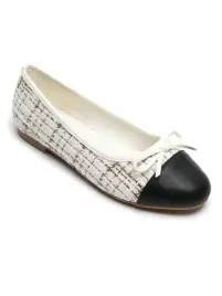 shein-baleriny-damskie-wiazane-bialo-czarne-z-kokardka-38-1-a