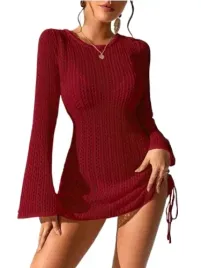 shein-tunika-plazowa-bordowa-dzianinowa-38-lrk