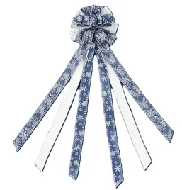 kokarda-na-choinke-115-cm-niebiesko-srebrna-brokat-swiateczna