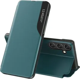 handyhulle-clear-view-smart-window-etui-do-samsung-galaxy-a55-5g-zielone