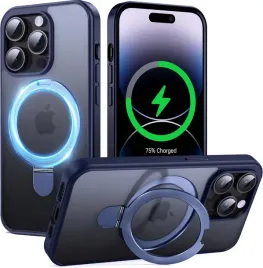 puyateya-pancerne-etui-magsafe-do-iphone-15-pro-stojak-ring-tytan-niebieski