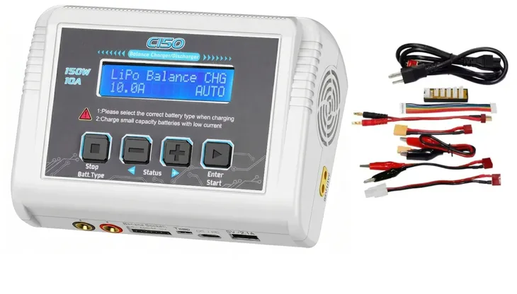 Mikroprocesorowa Ładowarka Cyfrowa C150 150W 10A LiPo LiFe Pb NiMH + KABLE
