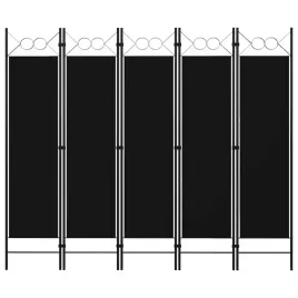 parawan-5-skrzydlowy-z-ozdobnymi-kolkami-czarny-200x180-cm-zelazo-tk