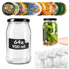zestaw-64x-sloiki-z-zakretkami-900-ml-na-miod-przetwory-dzemy-ogorki-grzyby