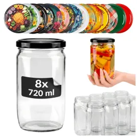 8x-zestaw-sloiki-720-ml-i-zakretki-na-ogorki-przetwory-kompoty-przeciery