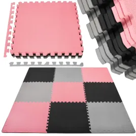 mata-piankowa-kwadraty-179x179-cm-szare-czarne-rozowe-puzzle-dla-dzieci