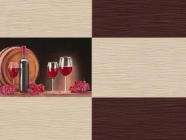 tapeta-do-kuchni-baru-kafelki-brazowe-czerwone-wino-winylowa-do-mycia