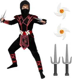 stroj-ninja-dzieciecy-m-13elem-halloween-karnawal-przebranie-110120