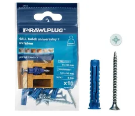 kolki-kolek-uniwersalny-8x40mm-z-wkretem-zestaw-10-sztuk-rawlplug