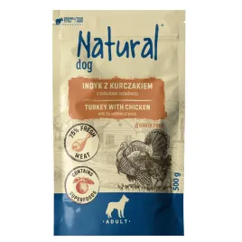karma-mokra-dla-psa-natural-indyk-z-kurczakiem-z-dodatkiem-brzoskwini-500-g