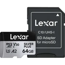 karta-pamieci-microsdxc-lexar-silver-plus-64-gb-uhs-i-u3-v30-a2