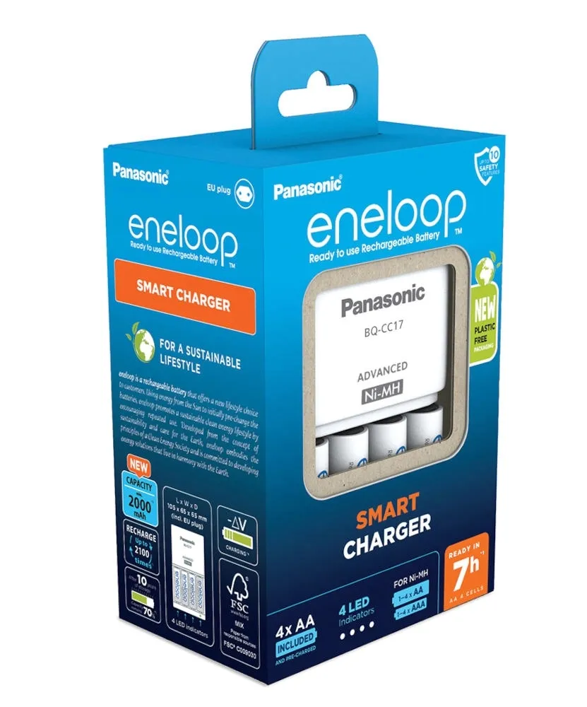 ladowarka-panasonic-smart-4x-aa-eneloop-2000-mah-stan-nowy