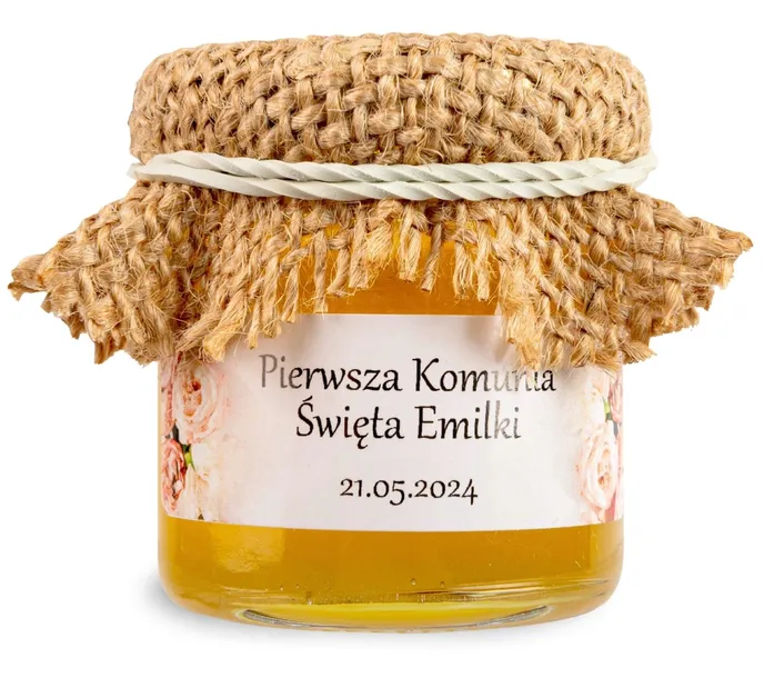PODZIĘKOWANIA DLA GOŚCI ŚLUB WESELE MIÓD MIODEK SŁOICZEK MIODKI NADRUK