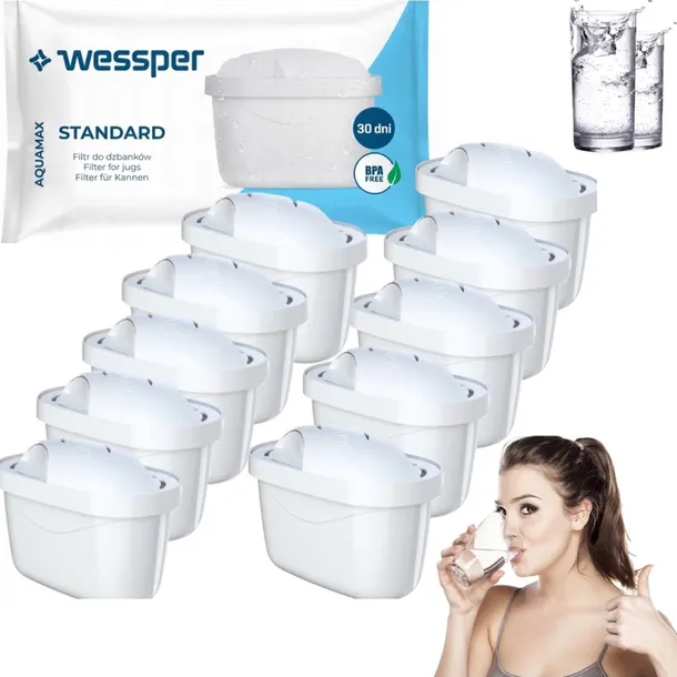 10x FILTR AQUAMAX FILTRY do WODY do DZBANKA AQUAPHOR BRITA DAFI 10 sztuk