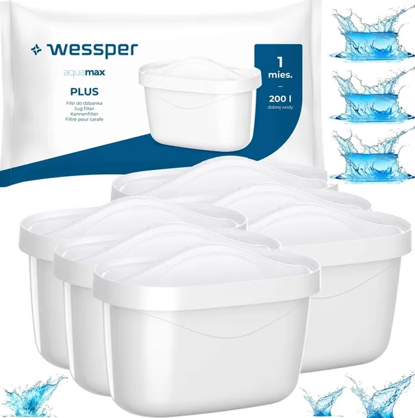 6x FILTR AQUAMAX PLUS FILTRY do WODY do DZBANKA AQUAPHOR BRITA DAFI 6 sztuk