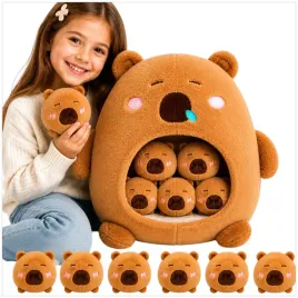 kapibara-poduszka-3w1-xxl-duza-maskotka-46-cm-6-malych-kapibar