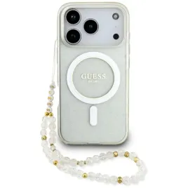 etui-guess-glitter-pearl-strap-magsafe-na-apple-iphone-17-pro-przezroczyste