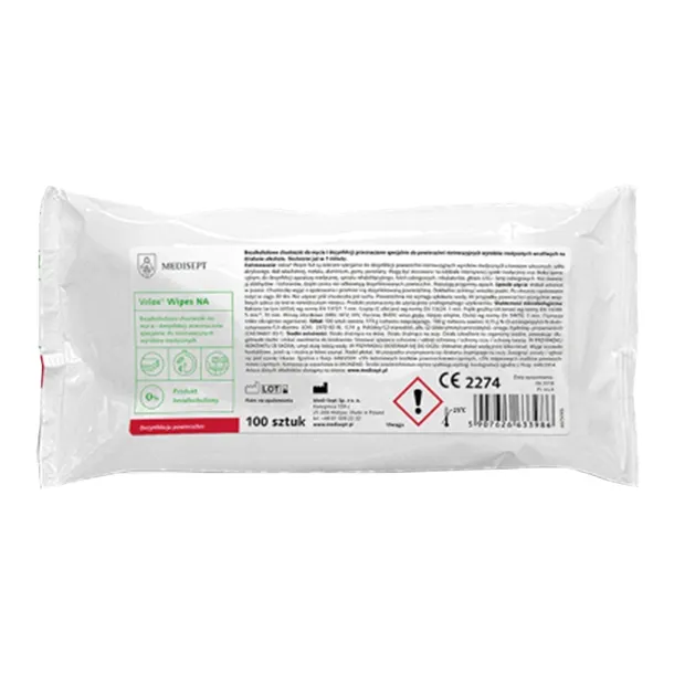 Chusteczki do dezynfekcji powierzchni Medisept Velox Wipes NA 100 sztuk