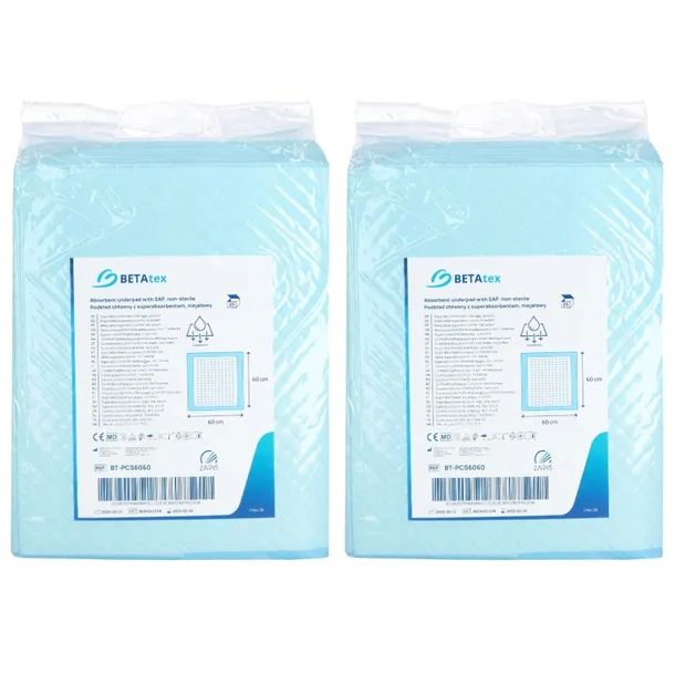 PODKŁADY CHŁONNE DO PRZEWIJANIA SAP 60x60 BETAtex PLUS ZARYS 50 szt.