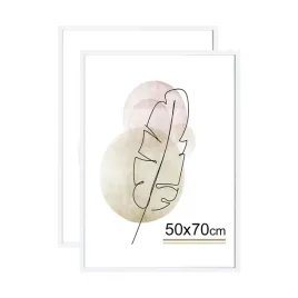 ramka-na-zdjecia-50-x-70-cm-biala-drewniana-zestaw-2-sztuk-szklo-akrylowe