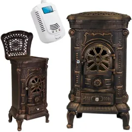 piec-piecyk-koza-kominek-10kw-brown-na-drewno-brytkiet-120mm-retro-style