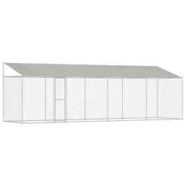 klatka-dla-psa-srebrny-800-x-200-x-256-cm-stal-galwanizowana