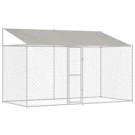 klatka-dla-psa-srebrny-400-x-200-x-256-cm-stal-galwanizowana