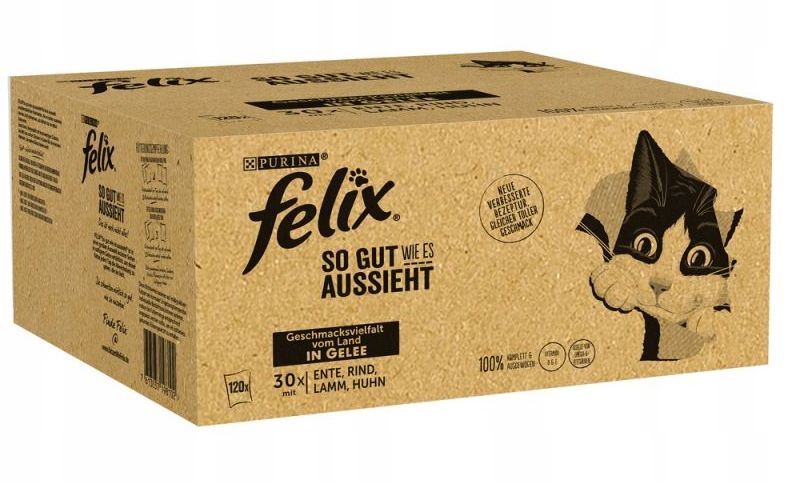 Promocja ﻿Karma dla kota mokra FELIX mix smaków 120 saszetek wyprzedaż przecena