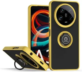 anlalish-etui-do-xiaomi-14-ultra-5g-ring-stojak-matowe-zolte