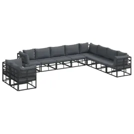 zestaw-sof-na-ogrod-z-poduszka-10-pcs-czarny-aluminium