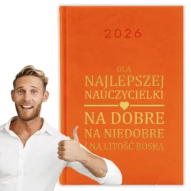 kalendarz-2026-a5-pomaranczowy-planer-niedziele-dla-najlepszej-nauczycielki