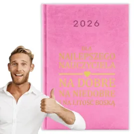 kalendarz-2026-a5-rozowy-planer-niedziele-dla-najlepszego-nauczyciela