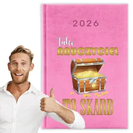 kalendarz-2026-a5-rozowy-notes-niedziele-swieta-taki-nauczyciel-to-skarb