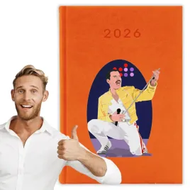 kalendarz-2026-a5-pomaranczowy-planer-niedziele-swieta-freddie-mercury-01