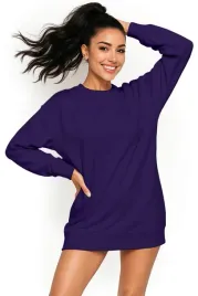 bluza-damska-oversize-modna-dresowa-sukienka-bawelniana-xxl-fioletowa