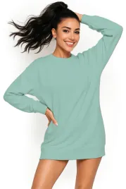 bluza-damska-oversize-modna-dresowa-sukienka-bawelniana-s-mietowa